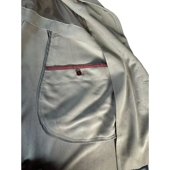 Vintage Sanyo New York Men’s Sz L Khaki Trench Coat Long Over Coat Made in Japan